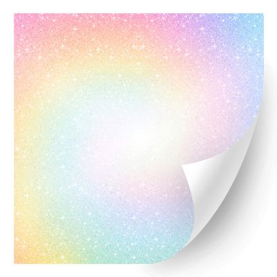 HTV4U Glitter Ombre Patterned Heat Transfer Vinyl (Pastel Blurred Rainbow, 12" x 12") - Printed Patterned Heat Press Film Paper, Iron on Graphic Design for T-Shirt