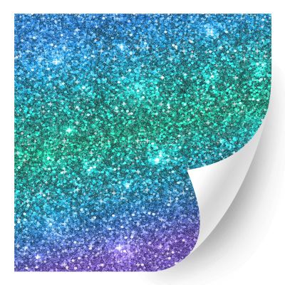 HTV4U Glitter Ombre Patterned Heat Transfer Vinyl (20A, 12" x 5 Yards) - Rainbow Colorful Printed Heat Press Paper, Iron on Vinyl, Graphic Design DIY