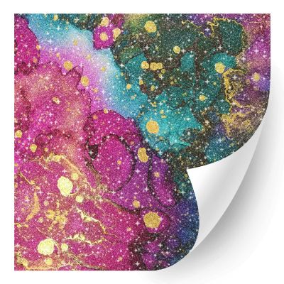 HTV4U Glitter Ombre Patterned Heat Transfer Vinyl (8A, 12" x 12") - Gradient Tie Dye Look Printed Patterned Heat Press, Graphic Design