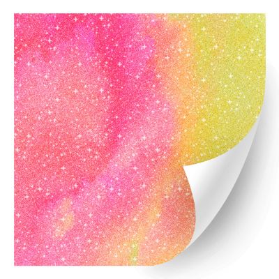 HTV4U Glitter Ombre Patterned Heat Transfer Vinyl (9A, 12" x 12") - Iron on Vinyl, Heat Press Transfer Paper, Graphic Design Printed Patterns for T-Shirt