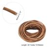 uxcell 20 Yards 3mm Round Leather Cord Lacing String for DIY Crafts Pure Brown view 2