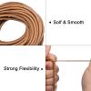 uxcell 20 Yards 3mm Round Leather Cord Lacing String for DIY Crafts Pure Brown view 3