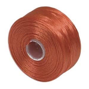 S-Lon (Superlon) Nylon Beading Thread - Size D - TEX45-78 Yards - Orange