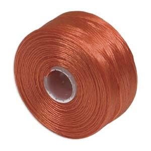 S-Lon (Superlon) Nylon Beading Thread - Size D - TEX45-78 Yards - Orange