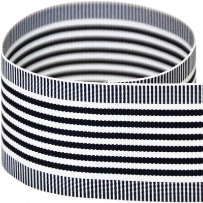 Navy Vertigo Taffy Stripe Grosgrain Ribbon - Color: Navy Vertigo Striped - Choose Your Length & Width - Made in The United States (Navy - 1 1/2" - 50 Yards)