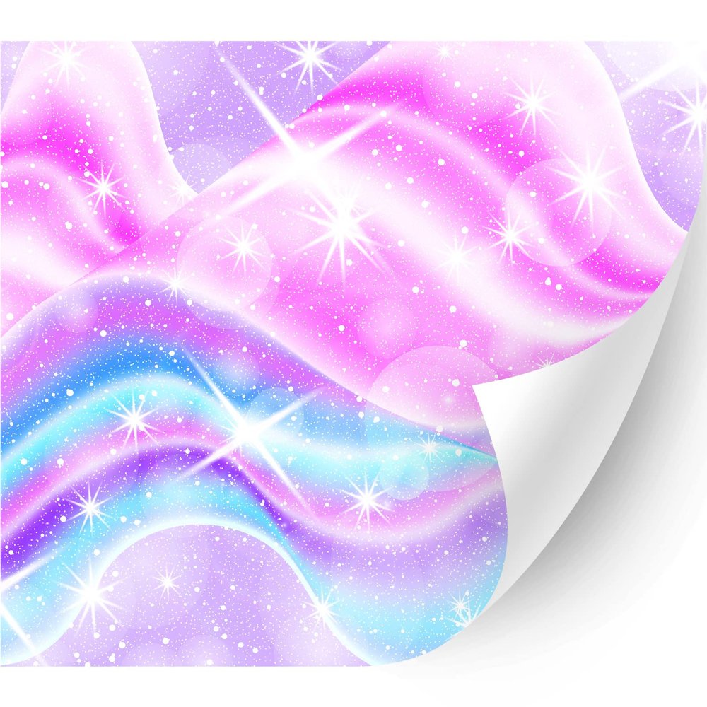 HTV4U Glossy Ombre Patterned Adhesvie Vinyl (Fantasy Universe Fairy, 11" x 1 Yard) - Signs, Scrapbooking, Craft, Die Cutters, Car Decal