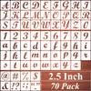 2.5 Inch Alphabet Letter Stencils for Painting - 70 Pack Letters and Numbers Stencil Templates with Signs for Painting on Wood, Reusable Letter and Number Stencils for Chalkboard Wood Signs & Wall Art view 1