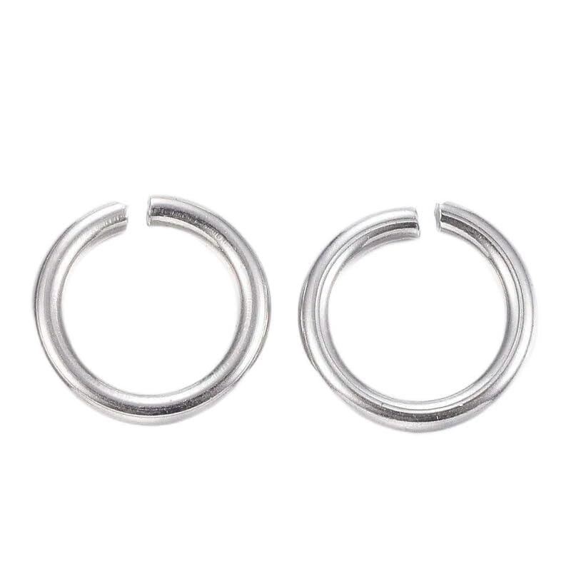 1000pcs 304 Stainless Steel Open Jump Rings 4mm 5mm 6mm 8mm Split Rings for Jewelry Making (Color: 8x1mm)