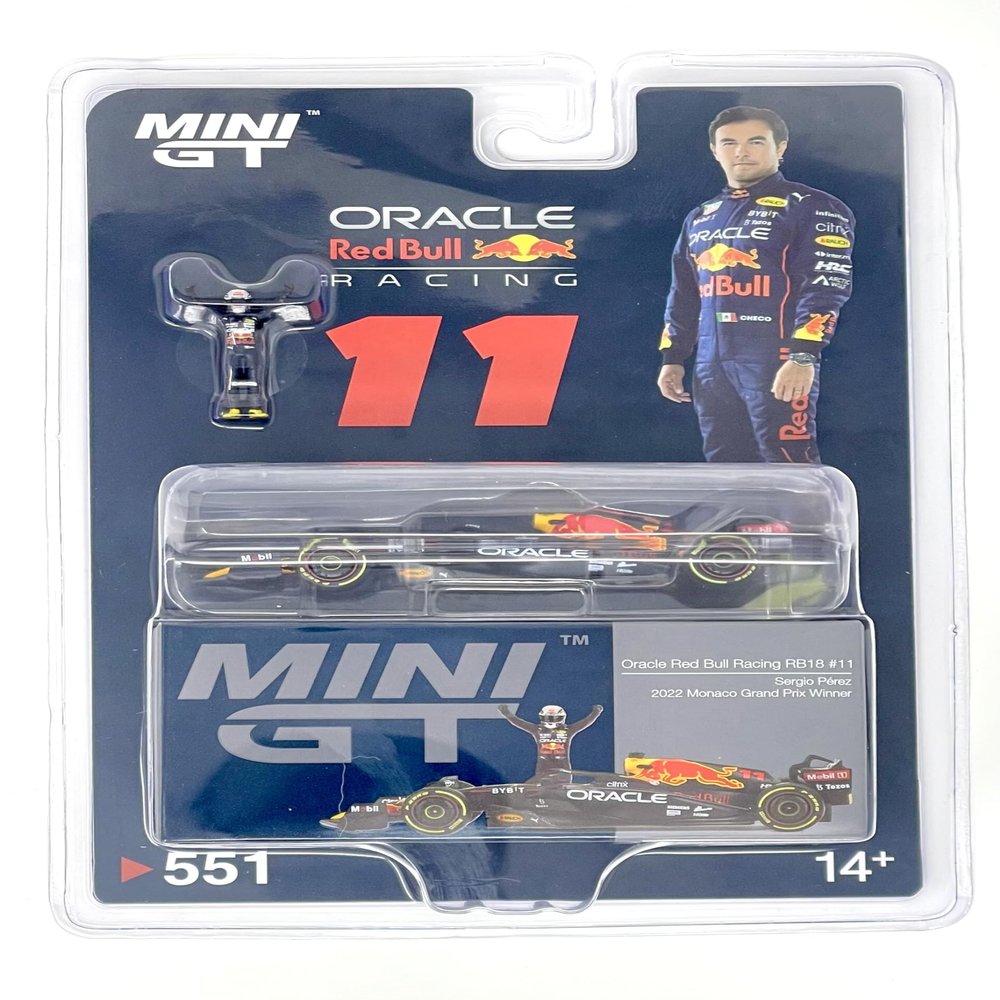 True Scale Miniatures Model Car Compatible with Oracle Red Bull Racing RB18#11 Sergio Prez 2022 Monaco Grix Winner Limited Edition 1/64 Diecast Model Car MGT00551