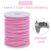 LEREATI 54.68 Yards x 2mm Hollow Pipe Tubing Rubber Cord Plastic Lanyard String with 1mm Hole Plastic Lacing Cord Barber Cords for Knitting Beading Bracelet Keychain Stitch Savers (Red) view 2