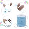 LEREATI 54.68 Yards x 2mm Hollow Pipe Tubing Rubber Cord Plastic Lanyard String with 1mm Hole Plastic Lacing Cord Barber Cords for Knitting Beading Bracelet Keychain Stitch Savers (Red) view 3
