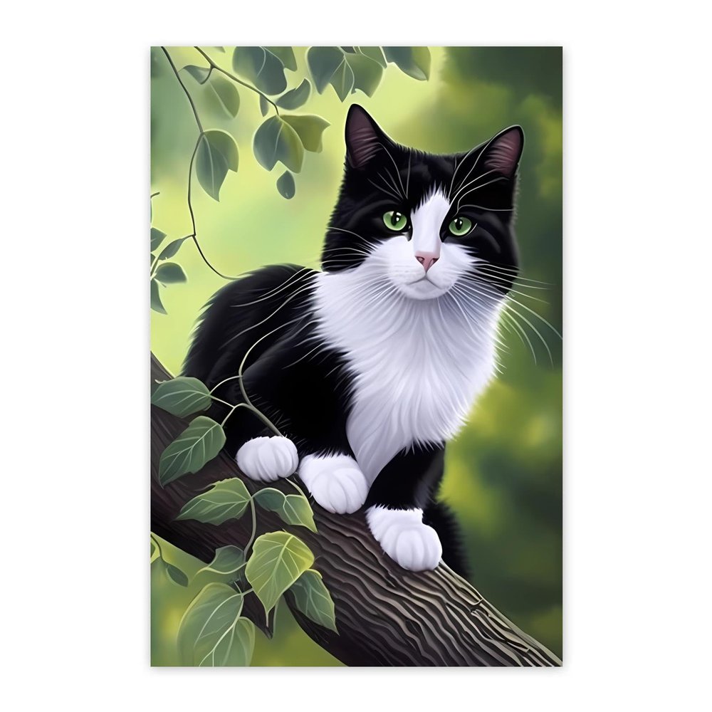 Worihut 5D Diamond Painting Kits 16x20 Inch Round Full Drill Wild Cat Diamond Art Kits for Adults, Handmade Gifts for Home Wall Decor