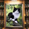 Worihut 5D Diamond Painting Kits 16x20 Inch Round Full Drill Wild Cat Diamond Art Kits for Adults, Handmade Gifts for Home Wall Decor view 4