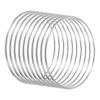 PATIKIL 4 Inch Dream Catcher Rings, 10 Pcs Metal Macrame Wreath Floral Round Ring Hoop for Home Car DIY Craft Wedding Wall Hanging Decorations, Silver view 1