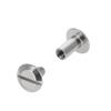 Chicago Screws, Flat Cap, Nickel Plate, Solid Brass-LL (50 per Bag), Multiple Sizes view 2