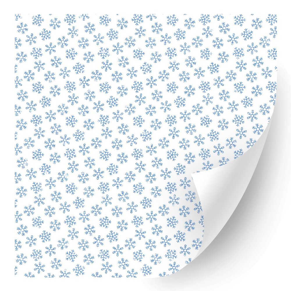 HTV4U Glitter Christmas Patterned Heat Transfer Vinyl (Blue Snowflake, 12" x 3 Yards) - Sparkle Textured Iron on Vinyl, Heat Press Paper, Printed Patterns for T-Shirt, Hat, DIY