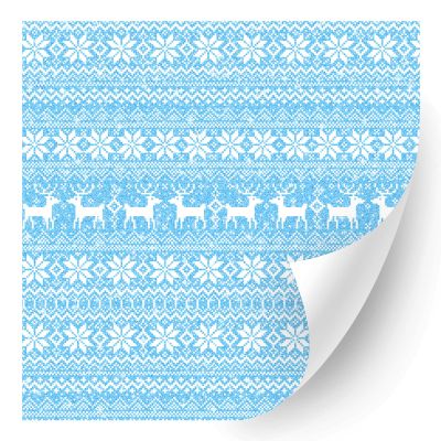 HTV4U Glitter Christmas Patterned Heat Transfer Vinyl (Christmas Nordic, 12" x 12") - Sparkle Textured Iron on Heat Press Paper, Graphic Design Printed Patterns for T-Shirt