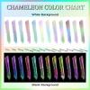 Matio Chameleon Mica Powder, 1.06oz/ 30g Cosmic Rainbow White Chrome Powder, Pearlescent Effect Color Shift Pigment for Resin Craft, Soap Candle Dye, Nail Art, Makeup, Bath Bomb,Paint,Slime Pigment view 3