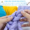 LEREATI Khaki Chunky Yarn for Hand Knitting Soft Jumbo Arm Knitting Yarn Thick Blanket Yarn Cotton Tube Yarn for Handbags, Blankets, Pillows, Pet Bed, Rugs, DIY Crafts (1.1lbs/17.6oz/26yards) view 3