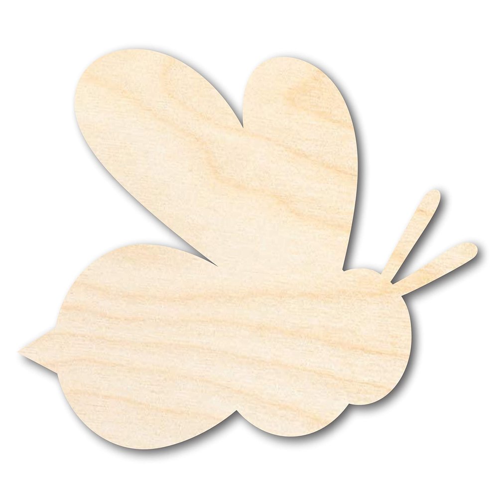 Unfinished Wood Bee Shape | Insect | Animal | Wildlife | Craft Cutout | up to 46" DIY 14" / 1/2"