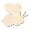 Unfinished Wood Bee Shape | Insect | Animal | Wildlife | Craft Cutout | up to 46" DIY 14" / 1/2" view 1