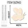 Unfinished Wood Bee Shape | Insect | Animal | Wildlife | Craft Cutout | up to 46" DIY 14" / 1/2" view 2