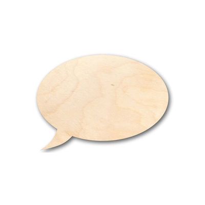 Unfinished Wood Speech Bubble Shape Craft up to 46" DIY 7" / 1/2"