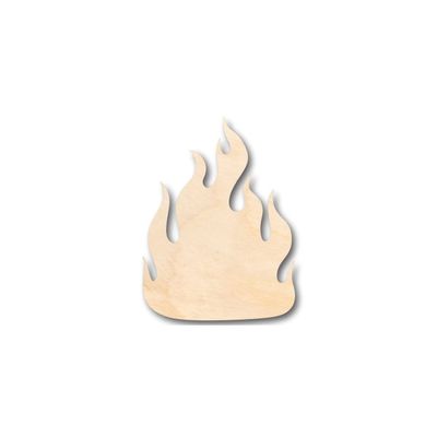 Unfinished Wood Fire Shape Firefighter Craft up to 46" DIY 12" / 1/2"