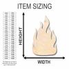 Unfinished Wood Fire Shape Firefighter Craft up to 46" DIY 12" / 1/2" view 2