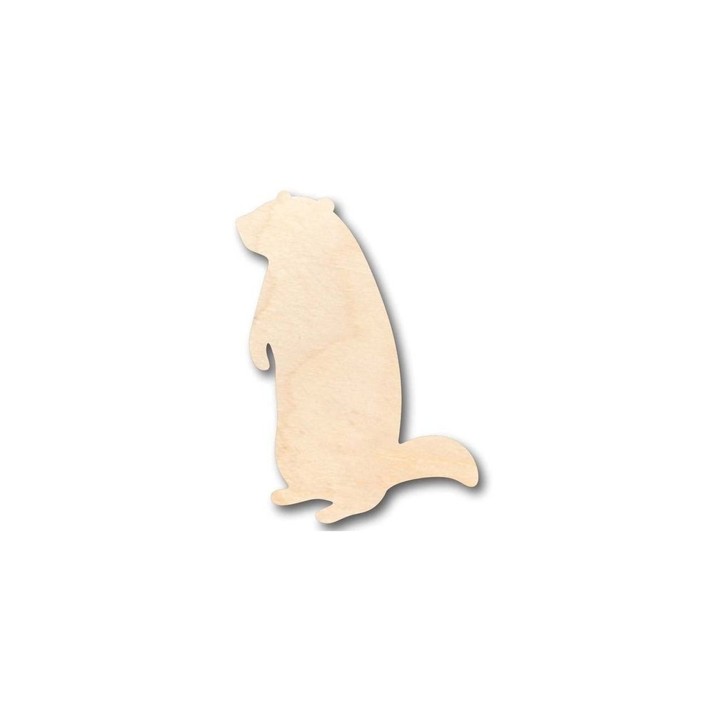 Unfinished Wood Groundhog Shape Groundhog's Day Animal Craft up to 46" DIY 7" / 1/2"