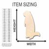 Unfinished Wood Groundhog Shape Groundhog's Day Animal Craft up to 46" DIY 7" / 1/2" view 2