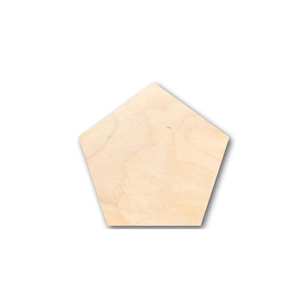 Unfinished Wood Pentagon Shape Craft up to 46" DIY 14" / 1/2"