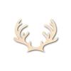 Unfinished Wood Reindeer Antlers Shape Animal Wildlife Craft up to 46" DIY 14" / 1/2" view 1
