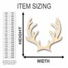Unfinished Wood Reindeer Antlers Shape Animal Wildlife Craft up to 46" DIY 14" / 1/2" view 2