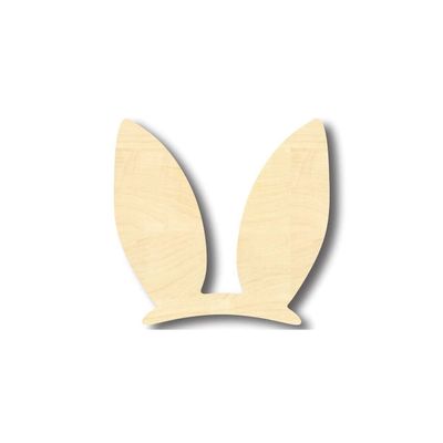 Unfinished Wood Easter Bunny Ears Shape Craft up to 46" DIY 18" / 1/2"