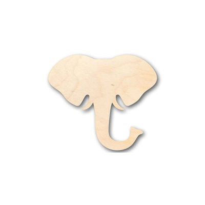 Unfinished Wood Elephant Head Shape Animal Wildlife Craft up to 46" DIY 18" / 1/2"
