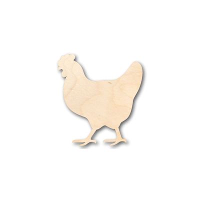 Unfinished Wood Hen Chicken Shape Farm Animal Craft up to 46" DIY 24" / 1/2"