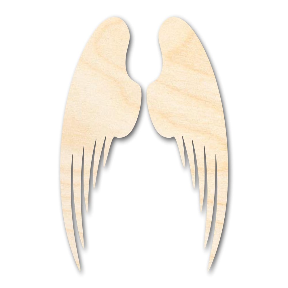 Unfinished Wood Angel Wings | 2 Wings | DIY Angel Craft | Up to 36" 10" / 1/2"