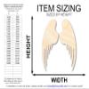 Unfinished Wood Angel Wings | 2 Wings | DIY Angel Craft | Up to 36" 10" / 1/2" view 2
