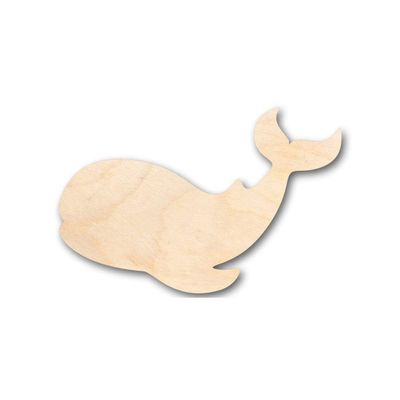 Unfinished Wood Whale Shape Ocean Nursery Craft up to 46" DIY 7" / 1/2"