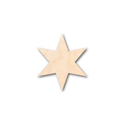 Unfinished Wood Six Pointed Star Shape Craft up to 46" DIY 14" / 1/2"