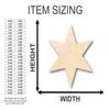 Unfinished Wood Six Pointed Star Shape Craft up to 46" DIY 14" / 1/2" view 2