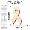 Unfinished Wood Cancer Ribbon Shape Craft up to 46" DIY 20" / 1/2" view 2