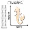Unfinished Wood Mermaid Shape Ocean Craft up to 46" DIY 14" / 1/2" view 2