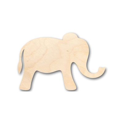 Unfinished Wood Simple Elephant Shape Animal Wildlife Craft up to 46" DIY 14" / 1/2"