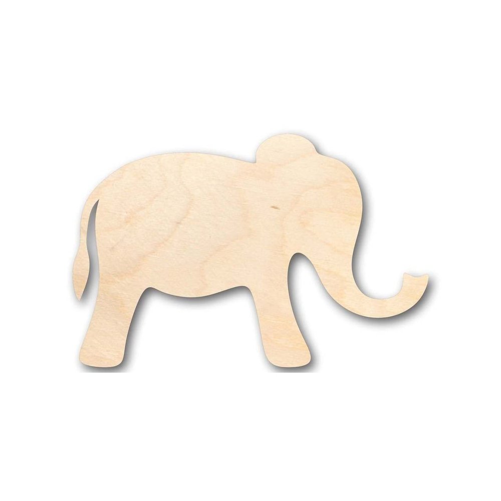 Unfinished Wood Simple Elephant Shape Animal Wildlife Craft up to 46" DIY 14" / 1/2"
