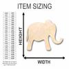 Unfinished Wood Simple Elephant Shape Animal Wildlife Craft up to 46" DIY 14" / 1/2" view 2