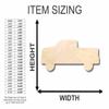Unfinished Wood Pickup Truck Shape Craft up to 46" DIY 20" / 1/2" view 2