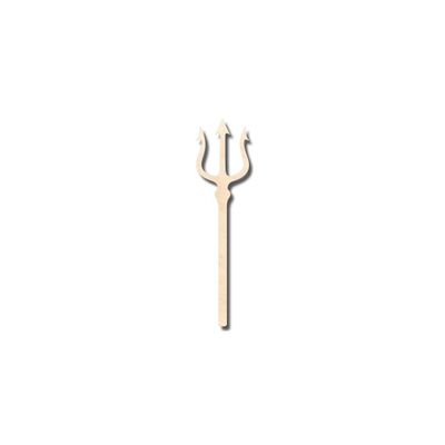 Unfinished Wood Trident Shape Ocean Neptune Craft up to 46" DIY 7" / 1/2"