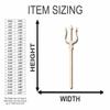 Unfinished Wood Trident Shape Ocean Neptune Craft up to 46" DIY 7" / 1/2" view 2
